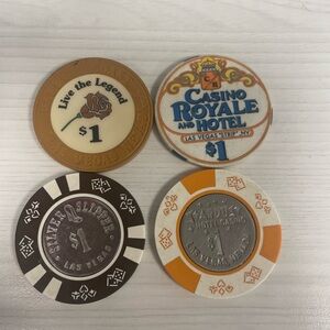$1 Las Vegas Casino Chips Set of 4